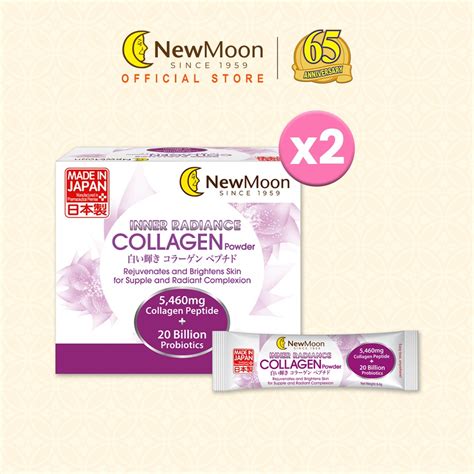 [bundle Of 2] New Moon Inner Radiance Collagen Powder 6 4g X 15 Sachets Shopee Singapore