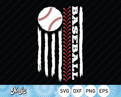 An American Flag With A Baseball On It And The Word Baseball Written In