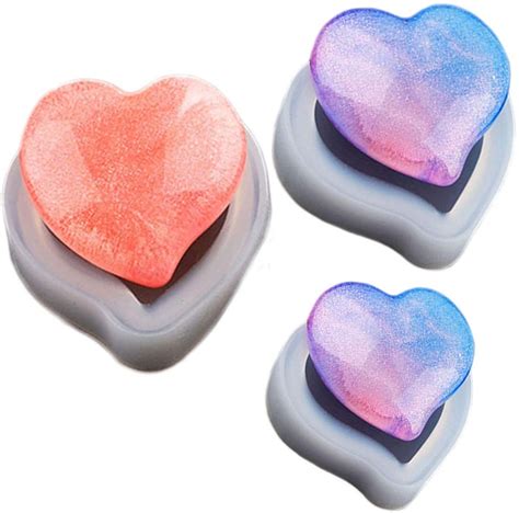 3 Style Deep Heart Shape Epoxy Mold Silicone Mold Resin Love Etsy