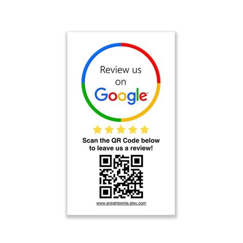 Google Review Card Google Review QR Code Cards Google Review Sign