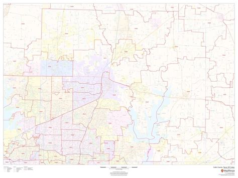 Collin County Texas Zip Codes By Mapsherpa The Map Shop
