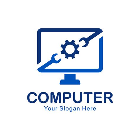 computer repair logo 9107907 Vector Art at Vecteezy