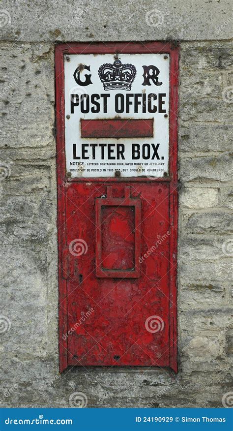 Vintage English Post Office Box Editorial Stock Image - Image: 24190929