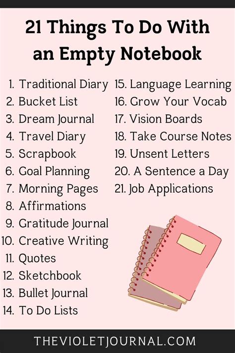 21 Things To Do With an Empty Notebook