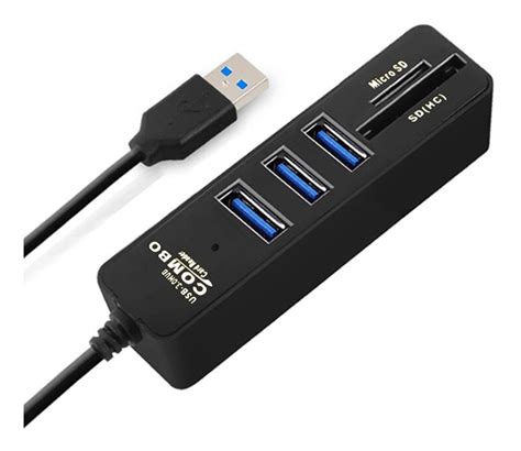 Hub Usb Adaptador Portas C Leitor Cartao Memoria Sd