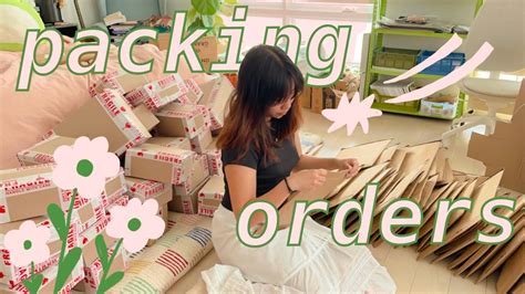 PACK ORDERS WITH ME Art Studio Vlog YouTube