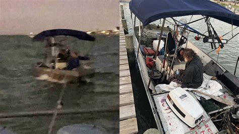 San Leon Boat Rescue Us Coast Guard Galveston Police Find 2 Men