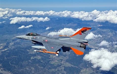 Wallpaper clouds, f-16, turkish air force images for desktop, section ...