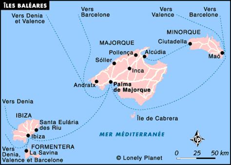 Iles Baléares Voyage Carte Plan