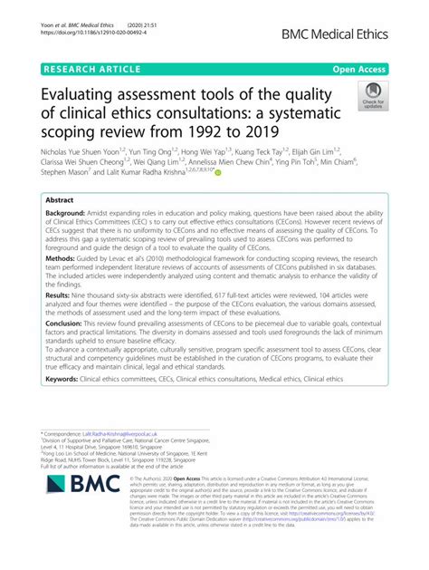 Pdf Evaluating Assessment Tools Of The Bmc Medical Ethics Dokumen Tips