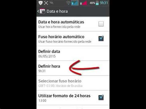 Como Ajustar A Data E Hora Do Celular Youtube