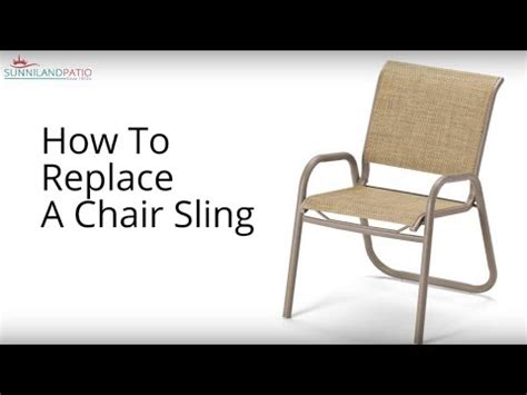 How To Replace A Patio Chair Sling Artofit