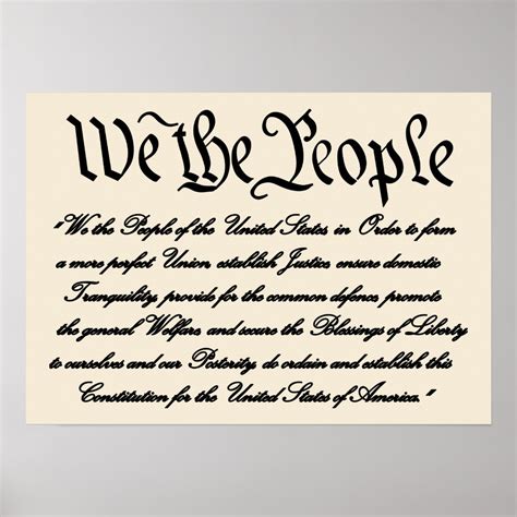 United States Preamble Poster | Zazzle