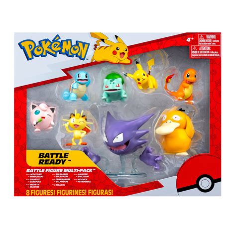 Free Shipping Pokemon 8 Pack Six 2 Inch And Two 3 Inch Battle Ready