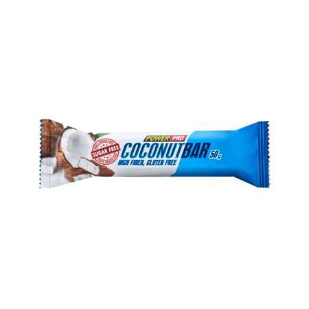 Батончик без сахара POWER PRO Coconut Bar в темном шоколаде 50г купить ...