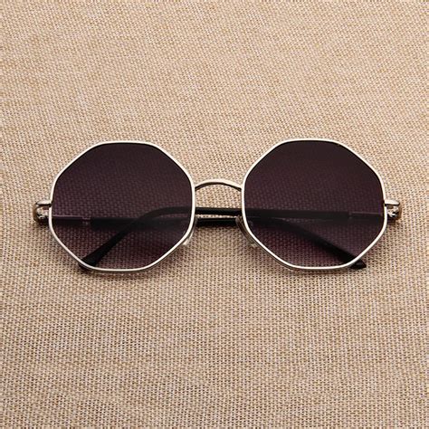 2017 Fashion Designer Hexagon Sunglasses Women Mirror Small Vintage