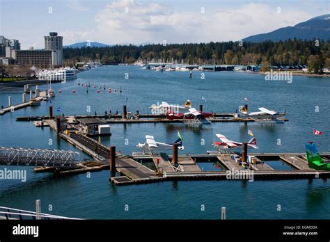 Vancouver Harbour Water Airport or Coal Harbour Seaplane Base, Downtown, Vancouver, Canada with ...