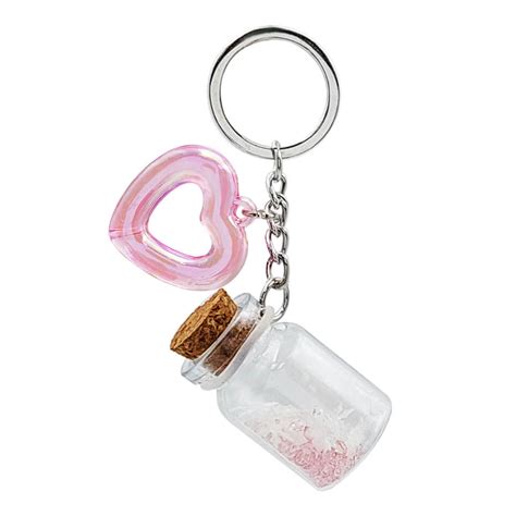 Miami Souvenirs Heart Jar Keychain