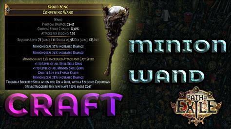 Minion Wand Craft Path Of Exile Poe Item Craftlama YouTube