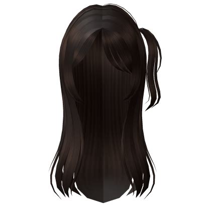 Iconic Wispy Half Up Side Ponytail Brunette Hair Roblox