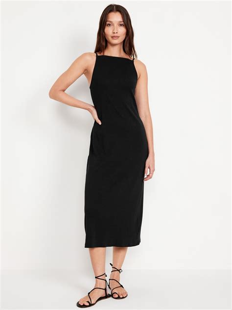 Sleeveless Rib Knit Midi Dress Old Navy