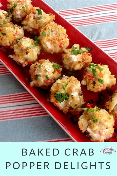 Baked Crab Popper Delights Recipe Crab Appetizer Recipes Yummy