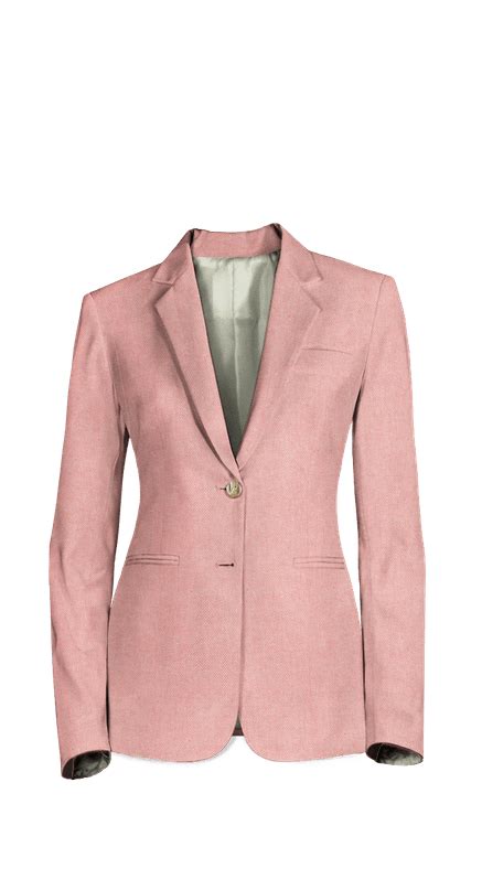 Traje Falda Rosa Claro Herringbone De Tweed Sumissura