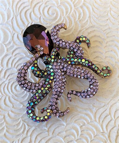 Adorable Octopus Vintage Style Brooch And Pendant Etsy