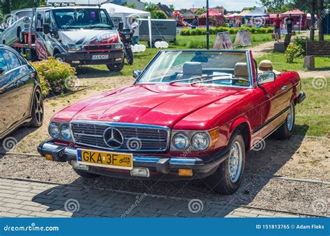 Classic Vintage Red Mercedes Benz Convertible Parked Editorial Image - Image of automobile ...