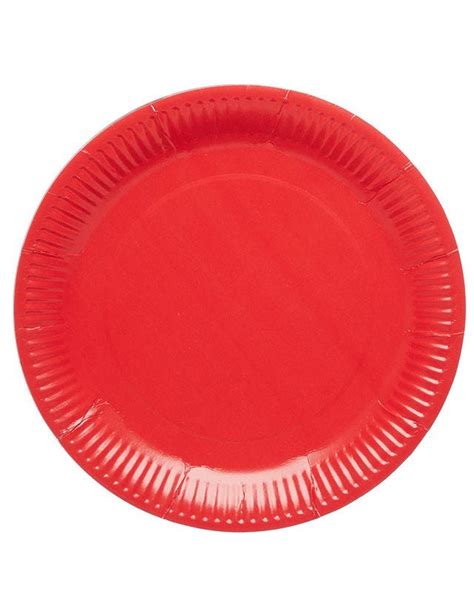 Red Paper Plates 23cm 8pk Party Delights