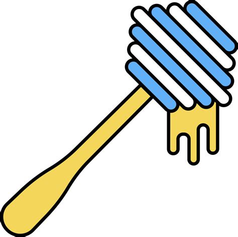 Flat Honey Dropper Icon In Blue And Yellow Color 24154232 Vector Art