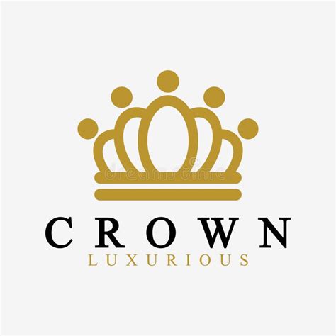 Crown Logo Vector Templatelinear Crown Icons Royal Luxury Symbol