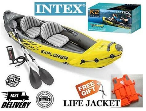 Kayak Intex Explorer K Kayak Person Inflatable Canoe Boat With Pump