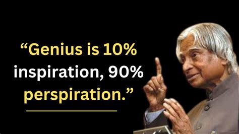 Dr Apj Abdul Kalam Sir Quotes Genius Is Inspiration