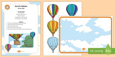 Hot Air Balloon Sensory Bag