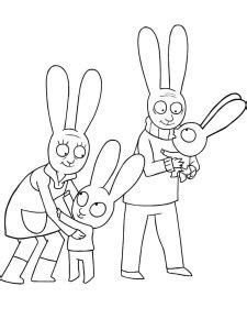 Simon Rabbit coloring pages