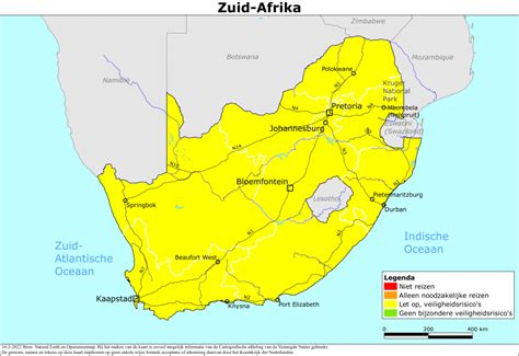 Kaart Bij Reisadvies Zuid Afrika Reisadvies Zuid Afrika Ministerie