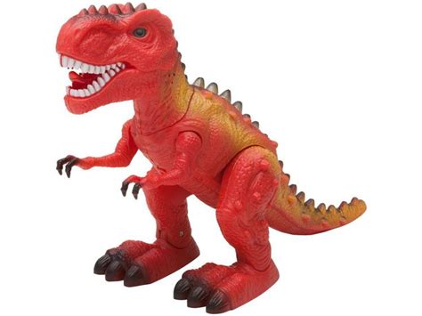 Dinossauro De Brinquedo Tiranossauro Rex Emite Som E Luz