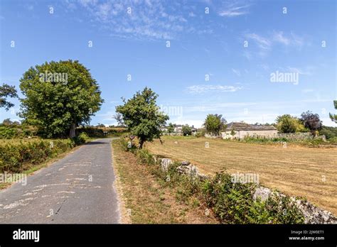 Boveda De Mera Spain Fields Around This Small Galician Village Stock