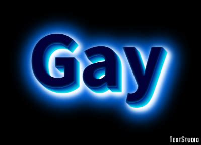 Gay D With Blue Glow Text Effect Generator