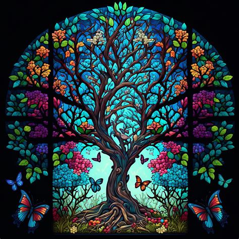 Tree Of Life With Butterflies Digital Art By Amelia Carrie Fine Art