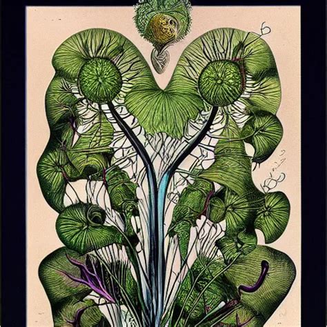 String Of Hearts Plant Scientific Illustration By Stable Diffusion