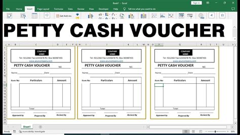 Cash Voucher Template Excel