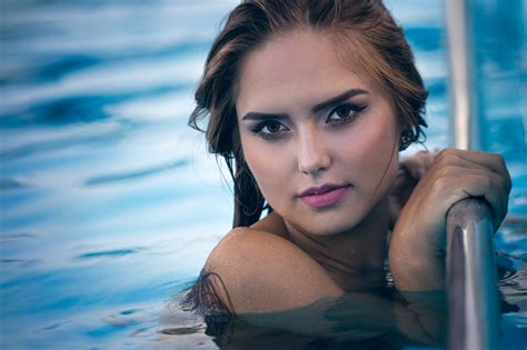 Swimming Pool Photoshoot With Denisa Model Insta Deni Bianca My