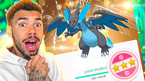 Mega Charizard X Lucky O Mega Brilho Dourado Pokemon Go Cris