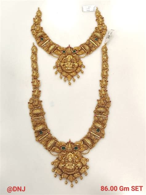 Pin By P Raj Seervi On Gold Antique Long Har In Oval Halo