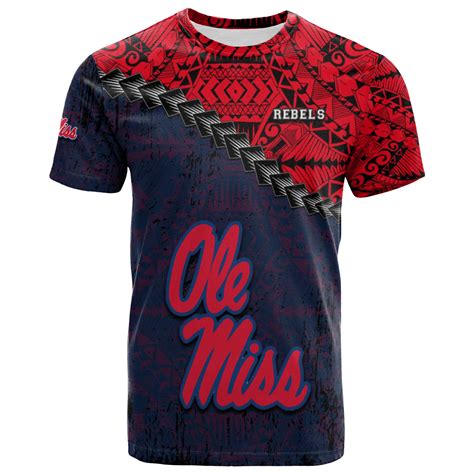 Buy Ole Miss Rebels T Shirt Grunge Polynesian Tattoo Ncaa Meteew