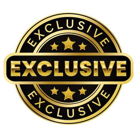 Premium Vector Gold Exclusive Stamp Sticker With Stars Vector