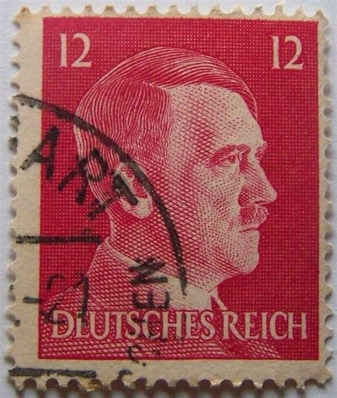 BRIEFMARKE ADOLF HITLER DEUTSCHES REICH WK II GESTEMPELT TOP