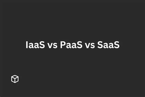 Iaas Vs Paas Vs Saas What Is The Difference Programming Cube